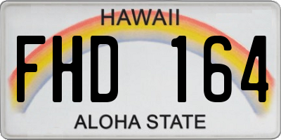 HI license plate FHD164