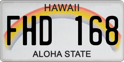 HI license plate FHD168