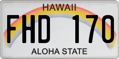 HI license plate FHD170