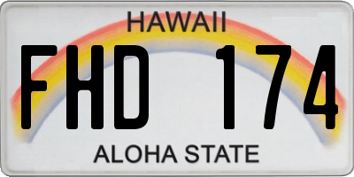 HI license plate FHD174