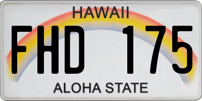 HI license plate FHD175