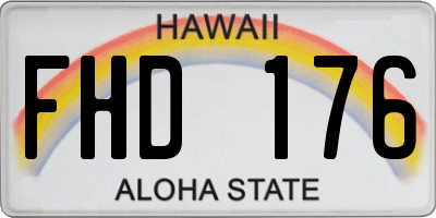 HI license plate FHD176