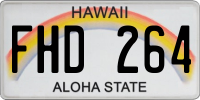 HI license plate FHD264