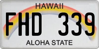 HI license plate FHD339