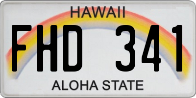 HI license plate FHD341