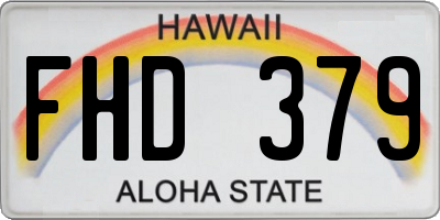 HI license plate FHD379