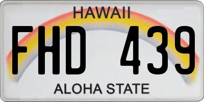 HI license plate FHD439