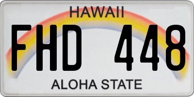 HI license plate FHD448