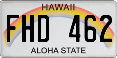 HI license plate FHD462