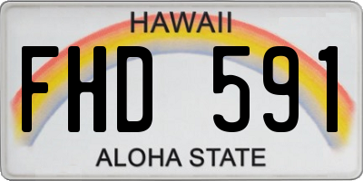 HI license plate FHD591