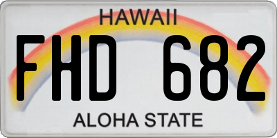 HI license plate FHD682