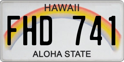 HI license plate FHD741