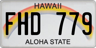HI license plate FHD779