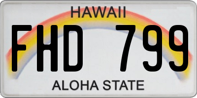 HI license plate FHD799