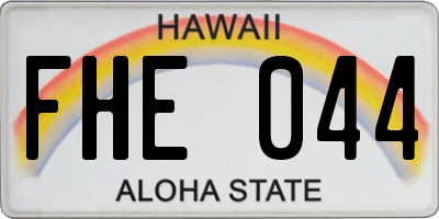 HI license plate FHE044