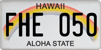 HI license plate FHE050