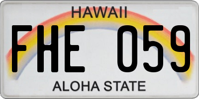 HI license plate FHE059