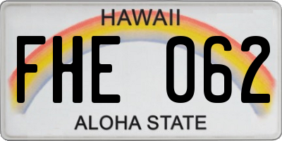 HI license plate FHE062