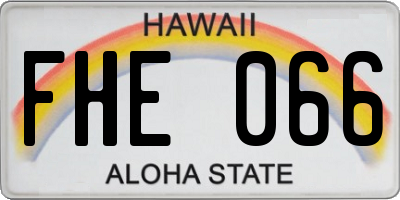 HI license plate FHE066