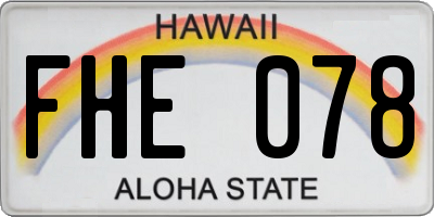 HI license plate FHE078