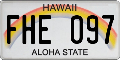 HI license plate FHE097