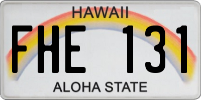 HI license plate FHE131
