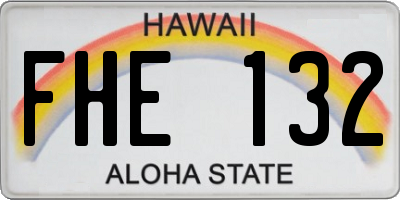 HI license plate FHE132