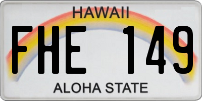 HI license plate FHE149
