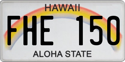 HI license plate FHE150