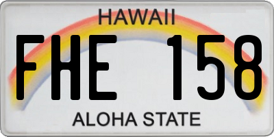 HI license plate FHE158