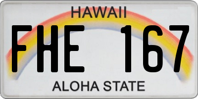 HI license plate FHE167
