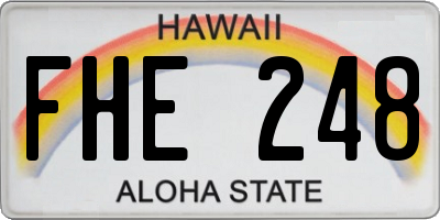 HI license plate FHE248