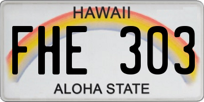 HI license plate FHE303