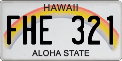 HI license plate FHE321