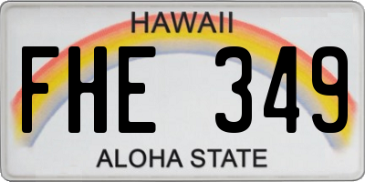 HI license plate FHE349