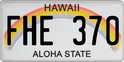 HI license plate FHE370