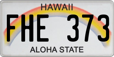 HI license plate FHE373
