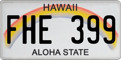 HI license plate FHE399