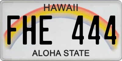 HI license plate FHE444