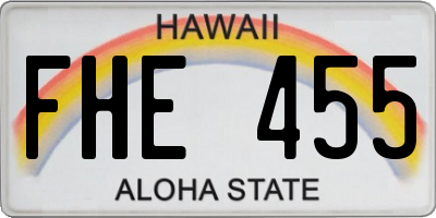 HI license plate FHE455