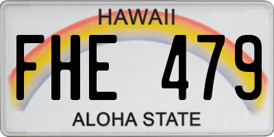 HI license plate FHE479