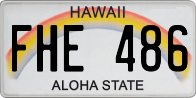 HI license plate FHE486