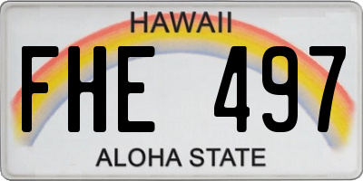 HI license plate FHE497