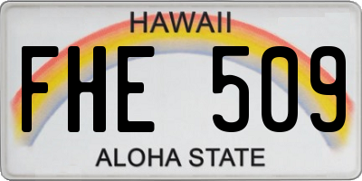 HI license plate FHE509