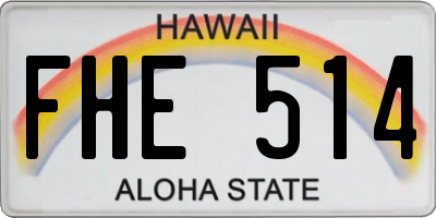 HI license plate FHE514