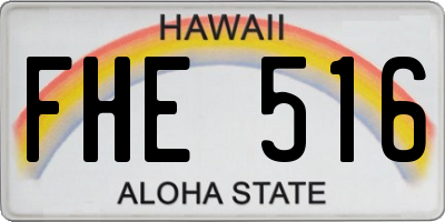 HI license plate FHE516