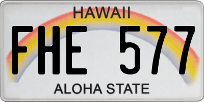 HI license plate FHE577