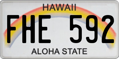HI license plate FHE592