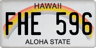 HI license plate FHE596