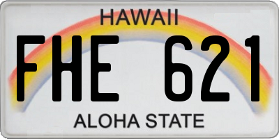 HI license plate FHE621